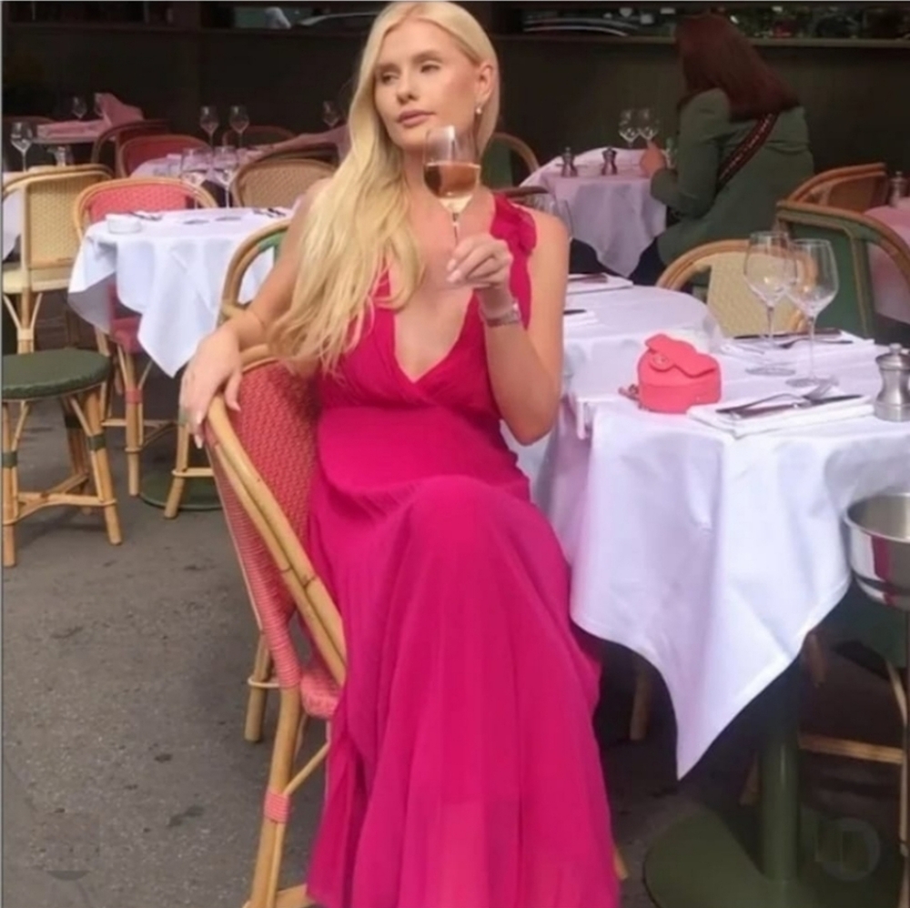 Zara Pleated Pink Dress Size S NWT - Picture 8 of 16